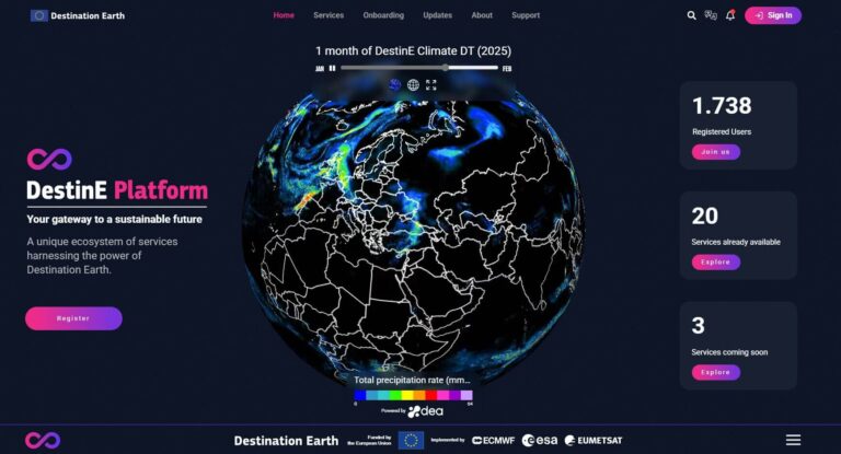 DestinEPlatformHomepage