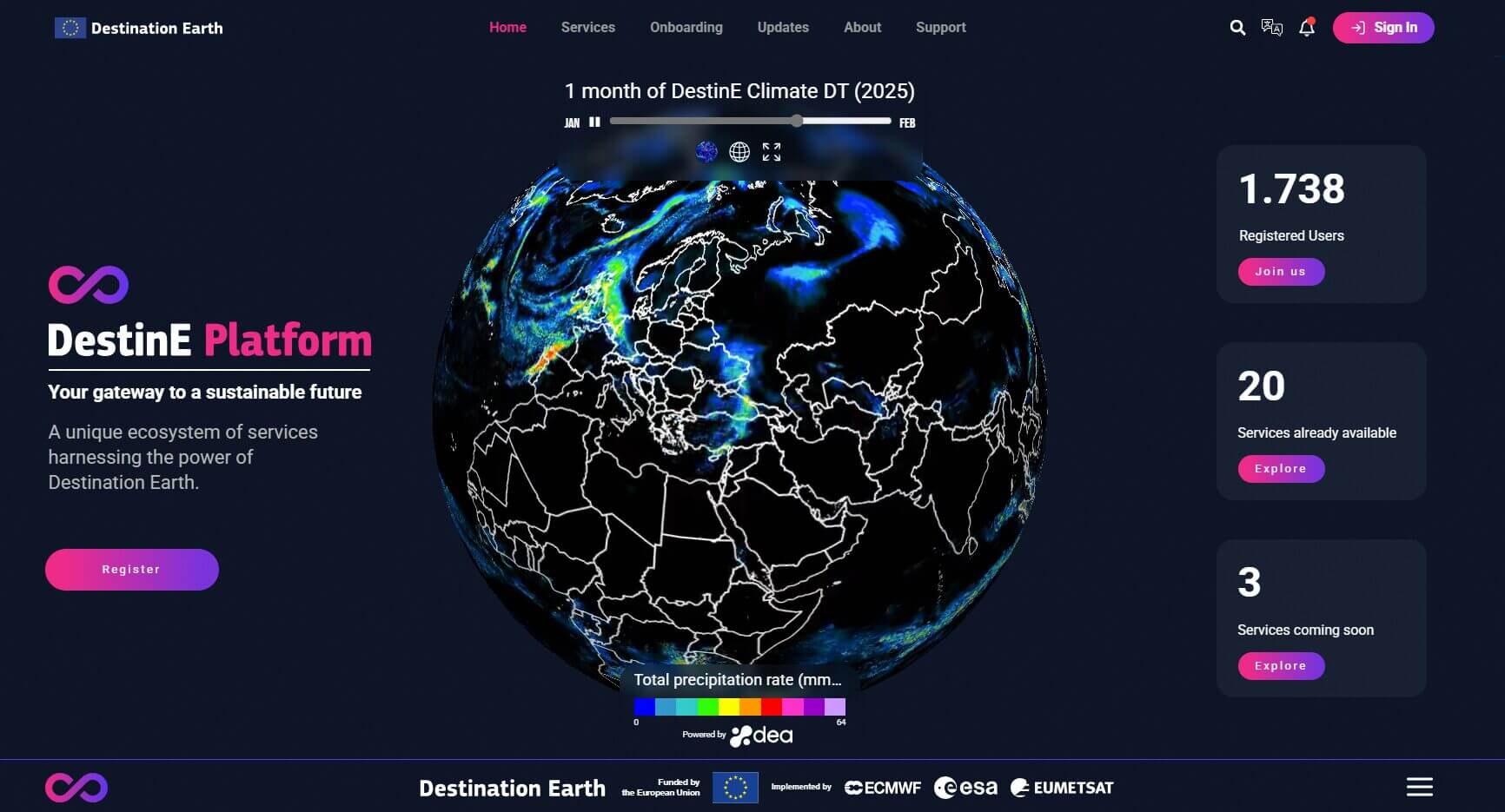 DestinEPlatformHomepage